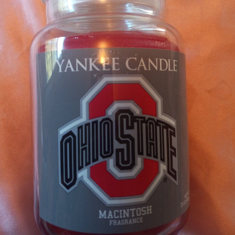 Vintage Yankee Candle Ohio State Macintosh 22 oz Candle